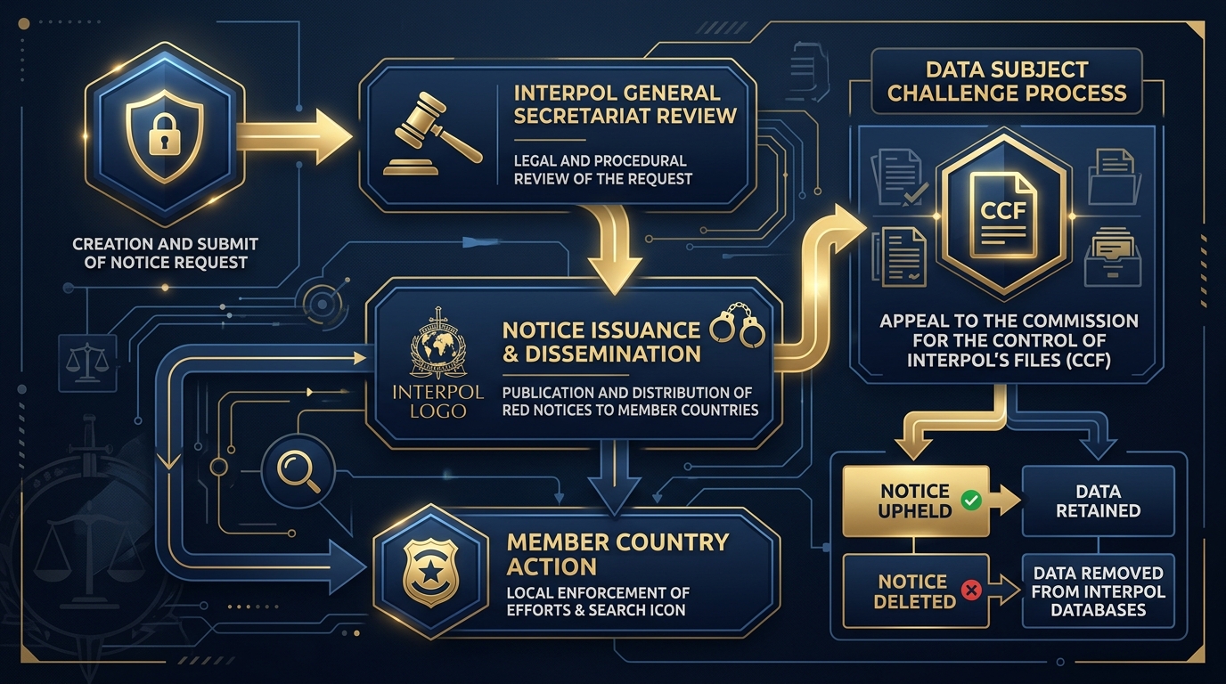 Interpol CCF challenge process — how to remove an Interpol Red Notice